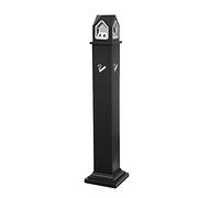 posacenere a muro, Posacenere da terra for esterni, moderno, antivento, rimovibile, con canna interna, verticale, alto, verticale, for esterni. Posacenere da patio(Black)