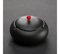 Posacenere a prova di odore con coperchio, grande posacenere in ceramica antivento per uso interno/esterno, stile vintage per casa, ufficio e bar