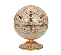 Posacenere antivento con coperchio per sigarette, in metallo, portatile, elimina gli odori, per interni ed esterni, motivo rosa stampato a mano, con brillantini, regalo per uomini e donne (giada
