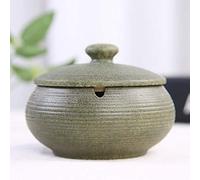 Posacenere antivento in ceramica con coperchio, posacenere da esterno per patio con coperchio, posacenere antivento in ceramica fatto a mano, posacenere da tavolo, casa, ufficio, scrivania,