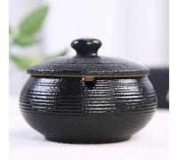 Posacenere antivento in ceramica con coperchio, posacenere da esterno per patio con coperchio, posacenere antivento in ceramica fatto a mano, posacenere da tavolo, casa, ufficio, scrivania,
