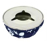 Posacenere antivento per barca,camper in acciaio inox con sabbia all'interno (Blu)