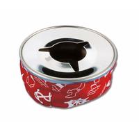 Posacenere antivento per barca,camper in acciaio inox con sabbia all'interno (Rosso)