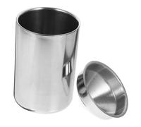 Posacenere Auto in Acciaio Inox 9x7,8x7,8cm per Sigarette | Forma a Imbuto, Design Staccabile, Colore Argento, per Auto e Ufficio, Facile da Pulire