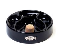POSACENERE BATTI PIPA POSAPIPE POSA PIPA 3 POSTI SAVINELLI IN CERAMICA NERO