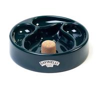 POSACENERE BATTI PIPA POSAPIPE POSA PIPA 3 POSTI SAVINELLI IN CERAMICA VERDE