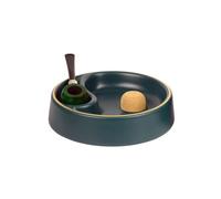 Posacenere battipipa Lubinski in ceramica con poggiapipe - Verde