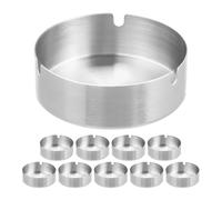 Posacenere Ceneriera rotonda 100 g 10 pz. Posacenere in acciaio 10 cm