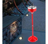 Posacenere Commerciale - Contenitore Per Mozziconi Di Sigaretta Da Esterno, Contenitore Per Cenere Da Esterno, Posacenere Da Regolabile In Altezza Per Sigarette(Red)