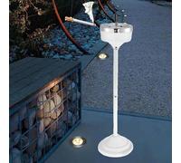 Posacenere Commerciale - Contenitore Per Mozziconi Di Sigaretta Da Esterno, Contenitore Per Cenere Da Esterno, Posacenere Da Regolabile In Altezza Per Sigarette(White)