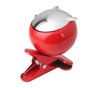 Posacenere con clip e coperchio antivento, design per balcone, giardino e patio, facile da posizionare sul bordo del tavolo per evitare la fuoriuscita delle ceneri(Red)