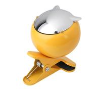 Posacenere con clip, elegante e creativo raccoglitore di cenere con coperchio per bar, design retrò in metallo personalizzabile per scrivanie e uffici(Yellow)