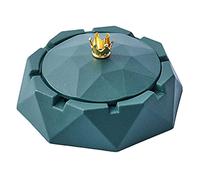 Posacenere con coperchi, posacenere antivento per sigarette per interni ed esterni, portacenere per fumatori, vassoio per fumatori da tavolo, per casa, ufficio, giardino, bar, decorazione verde