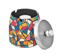 Posacenere con coperchio, colorato, anti-fumo, antivento, per casa, ufficio, decorazione interna ed esterna