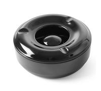 Posacenere con coperchio in melamina, nero, diametro 146 mm - Hendi 569757