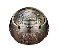 Posacenere coperto con coperchio, decorativo vintage, argento A