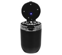 Posacenere da Auto Coperchio, Acciaio Inox Abs, Argento | Portable Ashtray, per Interno Auto, Leggero e Compatto, Stile Minimalista, Uso Comodo, Riduce gli Odori