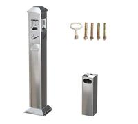 Posacenere da esterno, antivento, grande contenitore alto per sigarette, per uso commerciale, supporto da pavimento durevole per terrazze e spazi interni