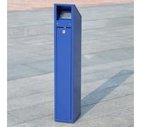 Posacenere da Esterno con Secchio Interno, Contenitore per lo Smaltimento dei Mozziconi con Serratura, Posacenere Esterno Autoportante, per Interni ed Esterni(Blue)