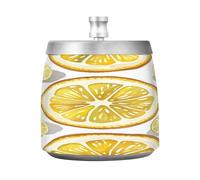 Posacenere da esterno impermeabile con coperchio Sigarette Porta cenere per fumatore Posacenere decorativo per il fumo Vassoio per la casa Patio Decor Fette di limone Acquerello