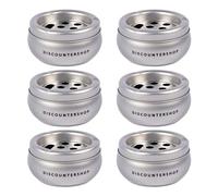 Posacenere da esterno in alluminio, color argento, diametro 10 cm, altezza 5,5 cm, ideale per bar, ristoranti, terrazze, posacenere tempesta, set di 6