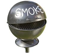 Posacenere da giardino in ferro, nero, 113 cm