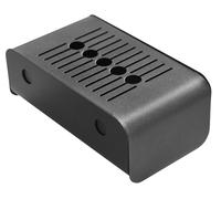 Posacenere da Muro 23,5x13,2xh18,7 cm in Acciaio con Contenitore Interno Estraibile Nero