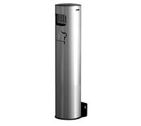 Posacenere da Muro da Esterno Ø11,7xh49 cm in Alluminio con Contenitore Interno