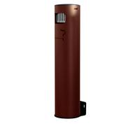 Posacenere da Muro da Esterno Ø11,7xh49 cm in Alluminio Verniciato con