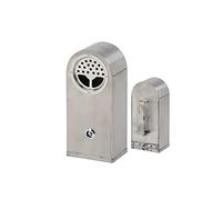 Posacenere da parete, chiudibile a chiave, per esterni, adatto per casa, giardino e terrazzo; contenitore antivento in acciaio inox per mozziconi per pub, bar, uffici, ristoranti e caffè.
