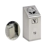 Posacenere da parete, chiudibile a chiave, per esterni, adatto per casa, giardino e terrazzo; contenitore antivento in acciaio inox per mozziconi per pub, bar, uffici, ristoranti e caffè.