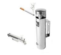 Posacenere da parete, chiudibile a chiave, per esterni, adatto per casa, giardino e terrazzo; contenitore antivento in acciaio inox per mozziconi per pub, bar, uffici, ristoranti e caffè.