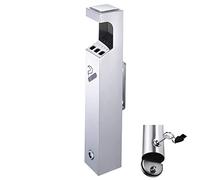 Posacenere da parete in acciaio inox per esterni pubblici, grande contenitore per mozziconi di sigaretta, posacenere da parete commerciale, avamposto fumatori