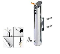 Posacenere da parete in acciaio inox per esterni pubblici, grande contenitore per mozziconi di sigaretta, posacenere da parete commerciale, avamposto fumatori