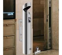 Posacenere da parete per esterni, cilindrico, per terrazzo e uso commerciale, contenitore per ceneri multi-scena