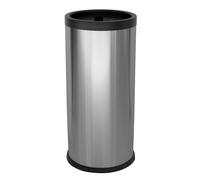 Posacenere da Terra Ø31xh72 cm in Acciaio Inox Griglia Spegni Sigaretta Argento