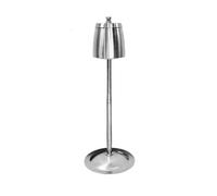 Posacenere da terra, in acciaio inox, regolabile in altezza, con coperchio, grande capacità, per patio, ufficio, casa, ristorante, giardino (16 x 36 cm)