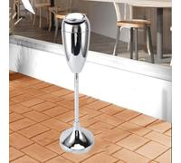 Posacenere Da Terra Moderno E Regolabile, Fumatori Commerciali In Metallo, Posacenere Per Sigari Con Coperchio, Posacenere Da Esterno Grandi E Alti Per Lo Smaltimento Dei Mozziconi Sigaretta(Silver)