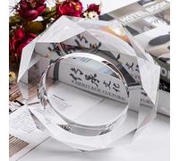 Posacenere di Cristallo Idee di Moda Regali Personalizzati Posacenere in Stile Lusso Europeo Posacenere per Sigarette, Transparent, 12cm