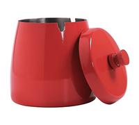 Posacenere extra large con coperchio per sigarette, in acciaio inox, inodore, antivento, per casa, ufficio, tavolo, esterno, patio, balcone (12 x 9 x 10 cm)