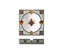 posacenere for esterni Posacenere for sigari for interni Accessori for fumatori di sigari Creativo europeo a quattro scanalature smaltato in ceramica Posacenere for sigari Posacenere moderno decorativ