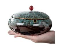 Posacenere grande 14,5 cm per sigarette in ceramica con coperchi, posacenere per esterni, senza fumo, per sigarette interne