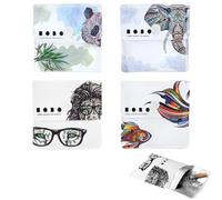 Posacenere Ignifugo Portatile,Porta Mozziconi Tascabile,Semplice Mini Posacenere Sacchetto,Riutilizzabile,Inodore,Rivestimento Ignifugo,Adatto per Viaggi e Attività All'aperto 8x8cm 4 Pezzi Tokaneit