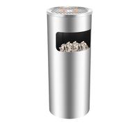 Posacenere in acciaio inox da 15 l, bidone combinato e posacenere per balconi, giardini e aree commerciali