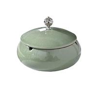 Posacenere in Ceramica con Coperchio per Esterni, Auto, Interni, Casa, Soggiorno, Ufficio, Scrivania, Semplice, retrò, Una Piccola Sorpresa-Clear-Mittel