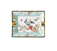 Posacenere in ceramica for fumatori di sigari e sigarette, squisito posacenere da tavolo a forma di fenice dipinto a mano, ornamento decorativo da regalo.(Blue)