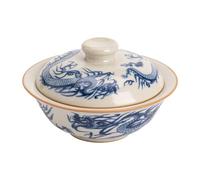 Posacenere in ceramica retrò con coperchio, portacenere antivento for casa e ufficio, versatile ed elegante portacenere da tavolo in stile cinese for l'arredamento del patio