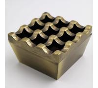 Posacenere in metallo a 9 fori per sigarette e sigari, antivento, per casa, hotel, giardino e scrivania, 1 pezzo (bronzo)