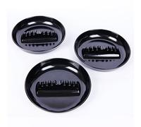 Posacenere in plastica di alta qualità, confezione da 3, rotondo, nero, di grandi dimensioni, per interni ed esterni, casa, ufficio, patio, ristorante, bar, hotel