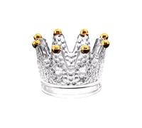 Posacenere in vetro creativo europeo, stile ins di alto valore, adatto for uso esterno in casa, ufficio, terrazza, ristorante, bar, hotel.(Crown Gold Beads)